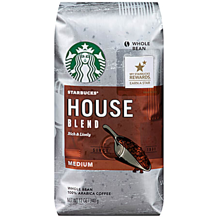 Starbucks House Blend Medium Roast Whole Bean Coffee