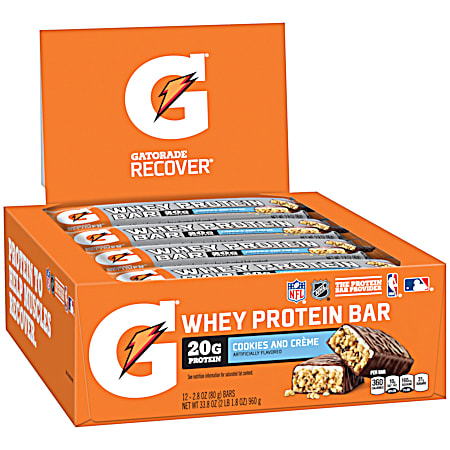 Recover 2.8 oz Cookies & Creme Whey Protein Bar