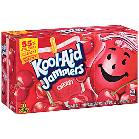 Kool Aid Jammers Cherry Juice Drinks - 10 pk