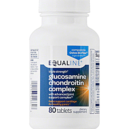 EQUALINE Triple Strength Glucosamine Chondroitin Complex Dietary Supplement - 80 ct