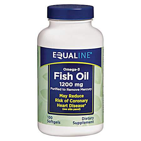 EQUALINE Omega-3 Fish Oil 1200mg Dietary Supplement Softgels - 100 ct