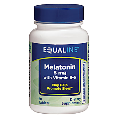 EQUALINE Melatonin 5mg Dietary Supplement Tablets - 60 ct