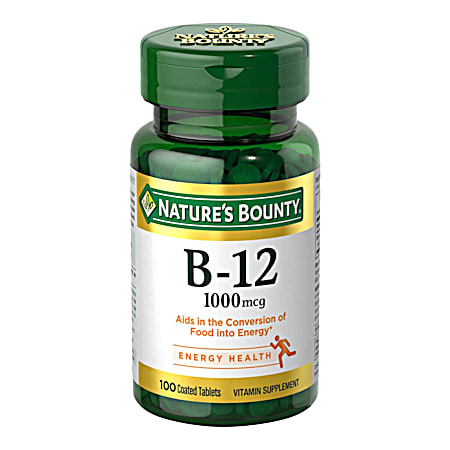NATURE'S BOUNTY Vitamin B-12 1000mcg Vitamin Supplement Tablets - 100 ct