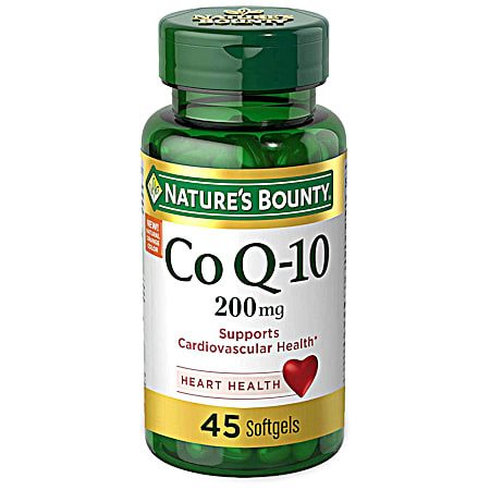 Co Q-10 200mg Dietary Supplement Softgels - 45 ct