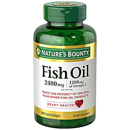NATURE'S BOUNTY Fish Oil 2400mg Dietary Supplement Softgels - 90 ct