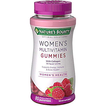 NATURE'S BOUNTY Women's Raspberry Flavored Multivitamin Gummies - 80 ct
