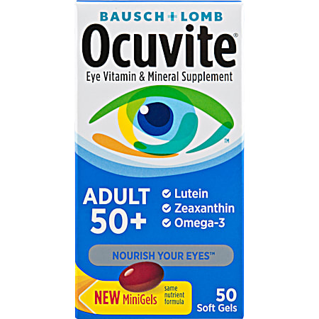 BAUSCH & LOMB Ocuvite Adult 50+ Eye Vitamin Softgels - 50 ct