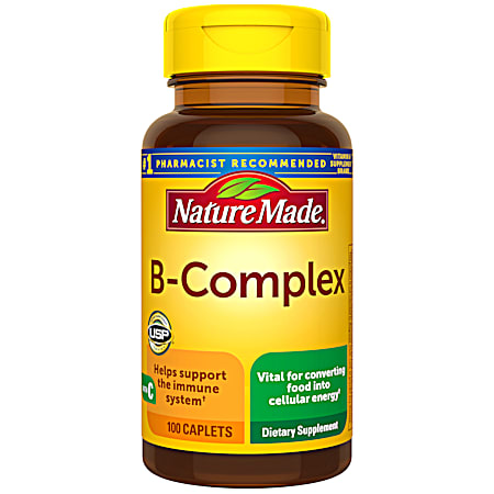 B-Complex w/ Vitamin C Caplets - 100 Ct