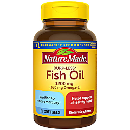1200 mg Fish Oil Softgels - 60 Ct