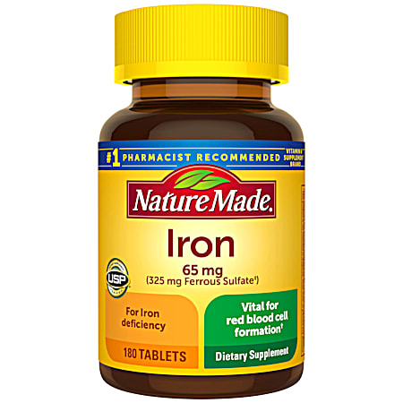 65 mg Iron Tablets - 180 Ct