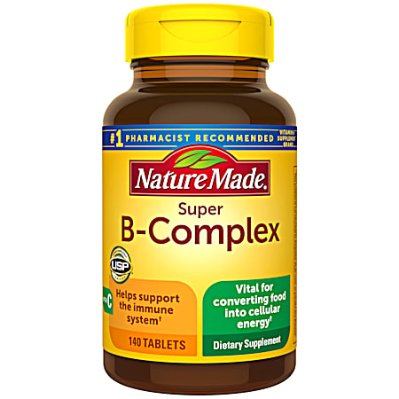 NATURE MADE Super B-Complex w/ Vitamin C Tablets - 140 Ct