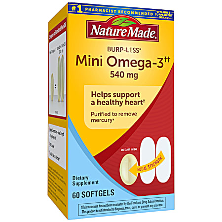 540 mg Mini Omega-3 Softgels - 60 Ct