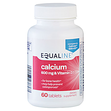 EQUALINE 600+D3 Calcium Supplement - 60 ct