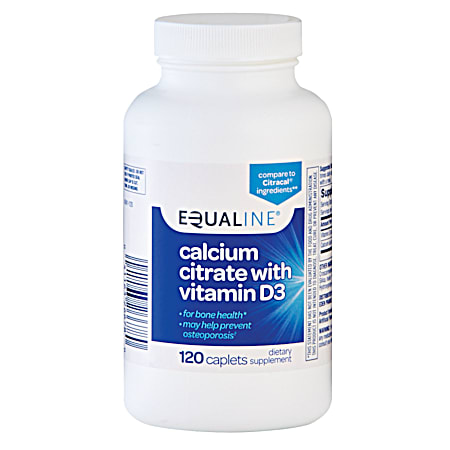EQUALINE Petites Calcium Supplement w/ D3 - 120 ct