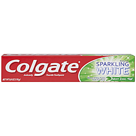 Colgate Baking Soda Sparkling White 6 oz Mint Zing Toothpaste