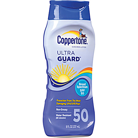 Coppertone Ultra Guard 8 oz Sunscreen Lotion SPF 50