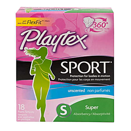 SPORT Unscented Super Tampons - 18 ct