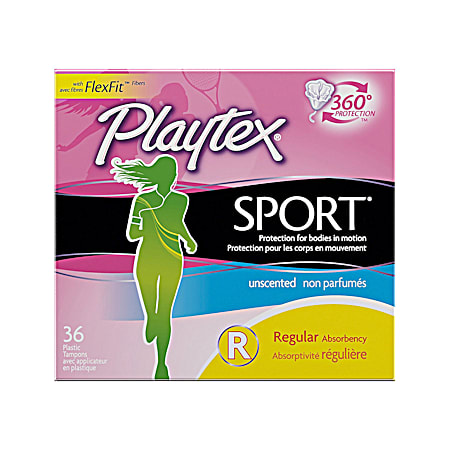 Playtex SPORT Unscented Regular Tampons - 36 ct