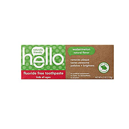 hello Kid's Natural Watermelon 4.2 oz Fluoride-Free Toothpaste