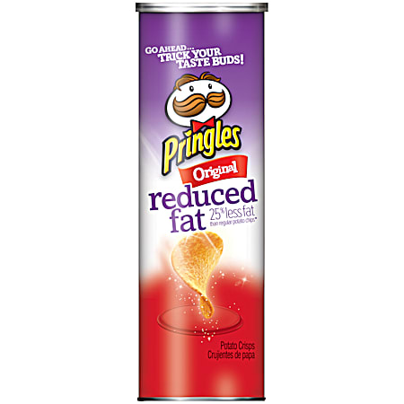 Pringles 4.9 oz Reduced Fat Original Flavored Potato Crisps Chips