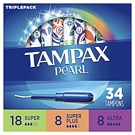 Unscented Triplepack Tampons  - 34 Ct