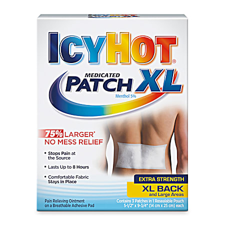Extra Strength Medicated Patch XL - 3 ct