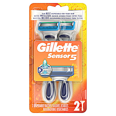 Sensor5 Disposable Razors  - 2 ct