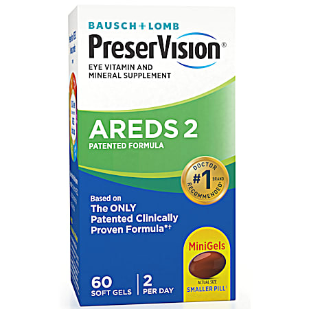 BAUSCH & LOMB PreserVision AREDS 2 Eye Vitamin & Mineral Supplement Softgels - 60 ct