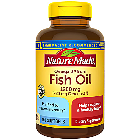 1200 mg Fish Oil Softgels - 100 Ct