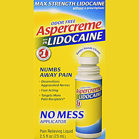 Odor Free Aspercreme w/ Lidocaine 2.5 fl oz Pain Relieving Liquid