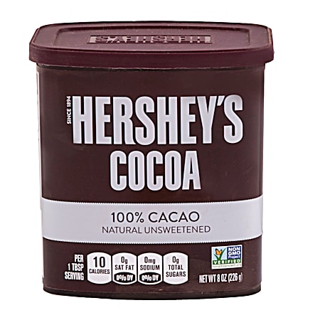 Hershey 8 oz Natural Unsweetened 100% Cocoa