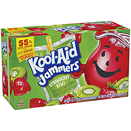 Kool Aid Jammers Kiwi Strawberry Juice Drinks - 10 pk