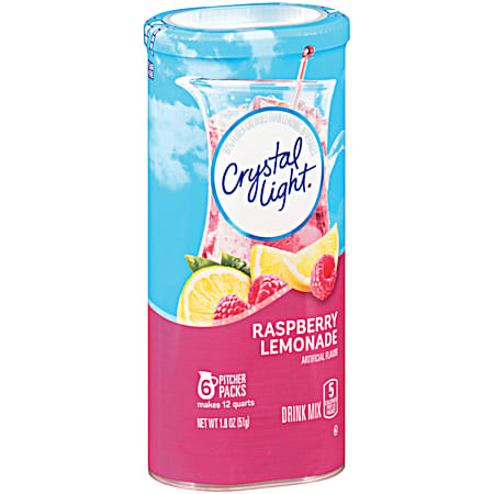 Crystal Light Raspberry Lemonade Powdered Pitcher Drink Mix - 6 Pk