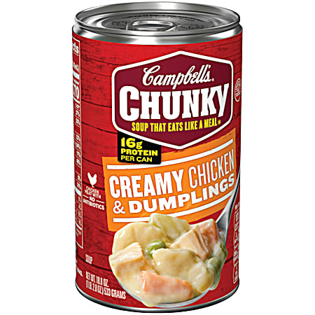 Campbell's CHUNKY Creamy Chicken & Dumplings Soup - 18.8 Oz.