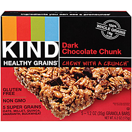 Dark Chocolate Chunk Granola Bars - 5 pk
