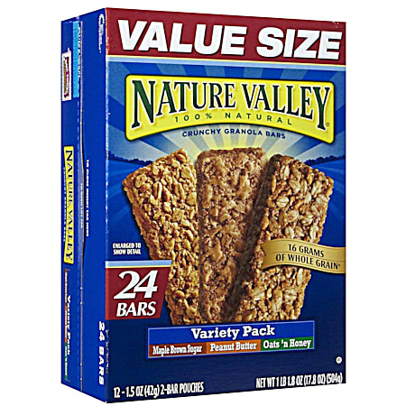 Nature Valley Crunchy Variety Pack Granola Bars - 24 Pk
