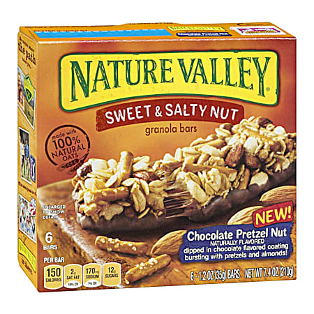 Nature Valley Sweet & Salty Nut Chocolate Pretzel Nut Granola Bars - 6 Pk
