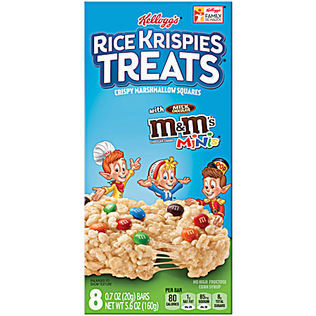 Rice Krispies Treats w/ Mini M&M's - 8 Pk