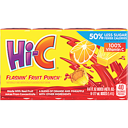 HI-C Flashin Fruit Punch Cartons - 8 pk