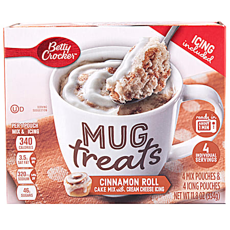 Betty Crocker Mug Treats 11.8 oz Cinnamon Roll Cake Mix w/ Cream Cheese Icing