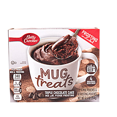 Betty Crocker Mug Treats 12.5 oz Triple Chocolate Cake Mix w/ Fudge Frosting
