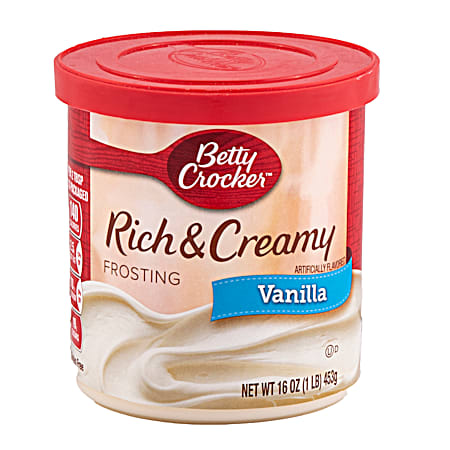 Betty Crocker Rich & Creamy 16 oz Vanilla Frosting