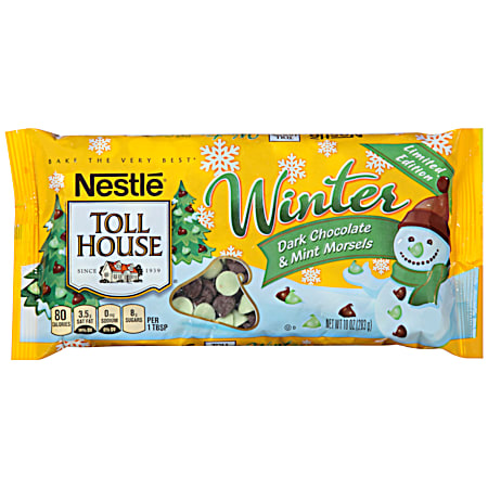 Winter 10 oz Dark Chocolate & Mint Morsels