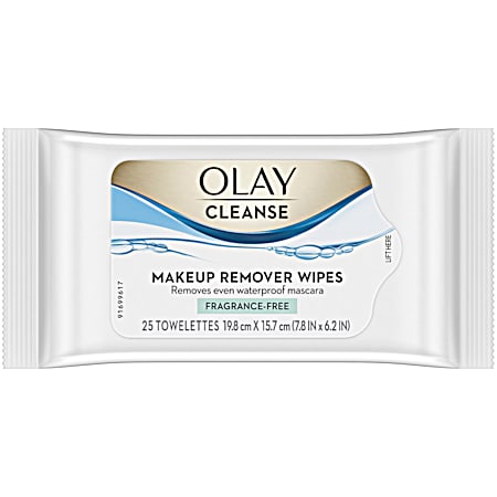 Olay Cleanse Fragrance-Free Makeup Remover Wipes - 25 Ct