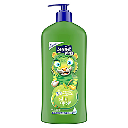 Suave Kids 18 oz 3-in-1 Silly Apple Shampoo + Conditioner + Body Wash