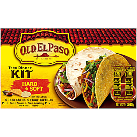 OLD EL PASO 11.4 oz Hard & Soft Taco Dinner Kit
