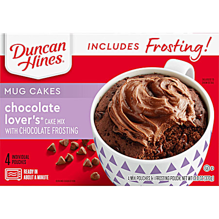 DUNCAN HINES Mug Cakes 13 oz Chocolate Lover's Cake Mix w/ Chocolate Frosting