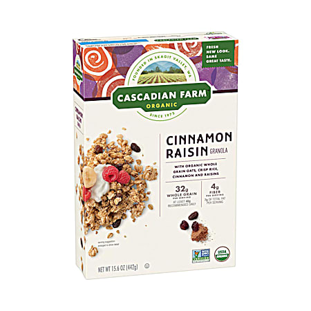 Cascadian Farm 15.6 oz Cinnamon Raisin Cereal