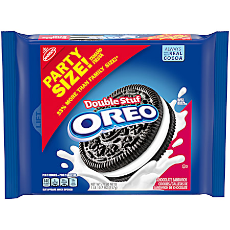 Double Stuf Oreo Chocolate Cookies Party Size