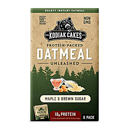 10.58 oz Maple & Brown Sugar Instant Oatmeal Packets - 6 Pk